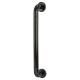 Ebony Black Nylon D-Bar Door Pull Handle on Rose - Screw Fix - 600mm c/c
