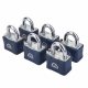 Master Keyed Laminated Padlock Set - 24 x 24mm Shackle - Blue - Pack of 6