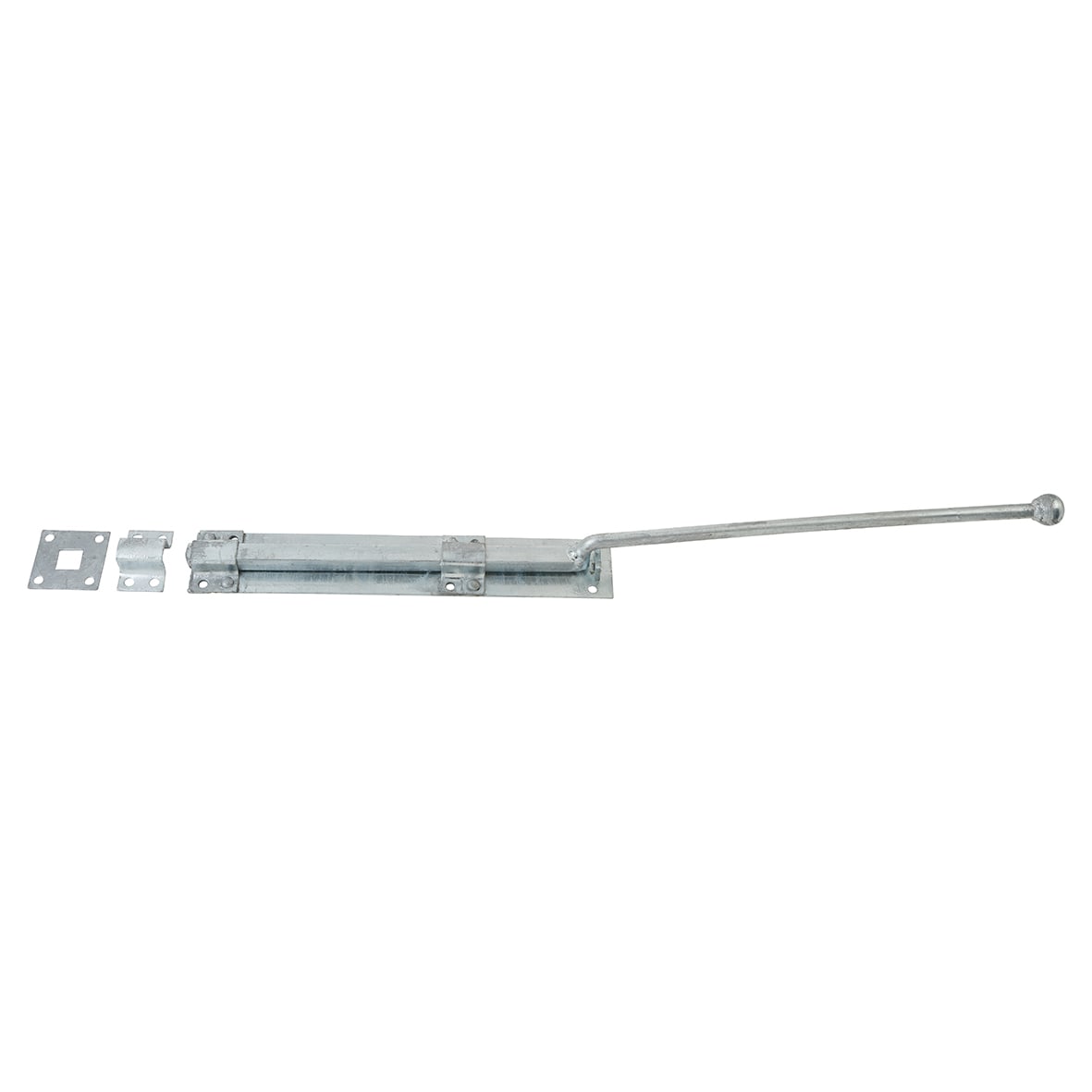 Monkey Tail Gate Bolt - Straight Handle - 600mm Length - Galvanised Steel