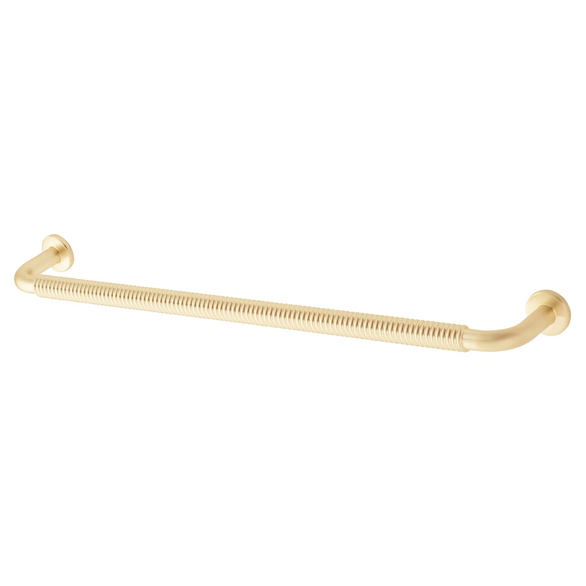 Crewe 10mm Reeded D-Bar Cabinet Pull Handle - 224mm Centres - Satin Brass
