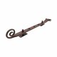 Open Curl Casement Window Stay - 12"/300mm Length - Soft Antique Bronze