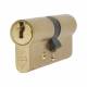 1 Star 6 Pin Kitemarked 70mm Euro Double Cylinder - 35 + 35mm - Polished Brass - Keyed to Differ