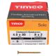 Solo Chippy Pozi Countersunk Wood Screws - 4.0 x 50mm - Yellow Zinc - Pack of 200