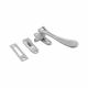Victorian Mortice & Hook Plate Casement Window Fastener - Reversible - Soft Satin Chrome