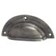 Vintage Lipped Cabinet Cup Handle - 86mm Centres - Pewter Effect
