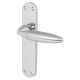 Polished/Satin Chrome Latch Door Handles - Florence Range - 182 x 39mm