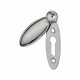 Teardrop Covered Escutcheon - 59 x 20mm - Keyhole - Polished Chrome