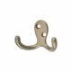 Diecast Double Coat Hook - 70 x 30mm - Satin Nickel - Pack of 10
