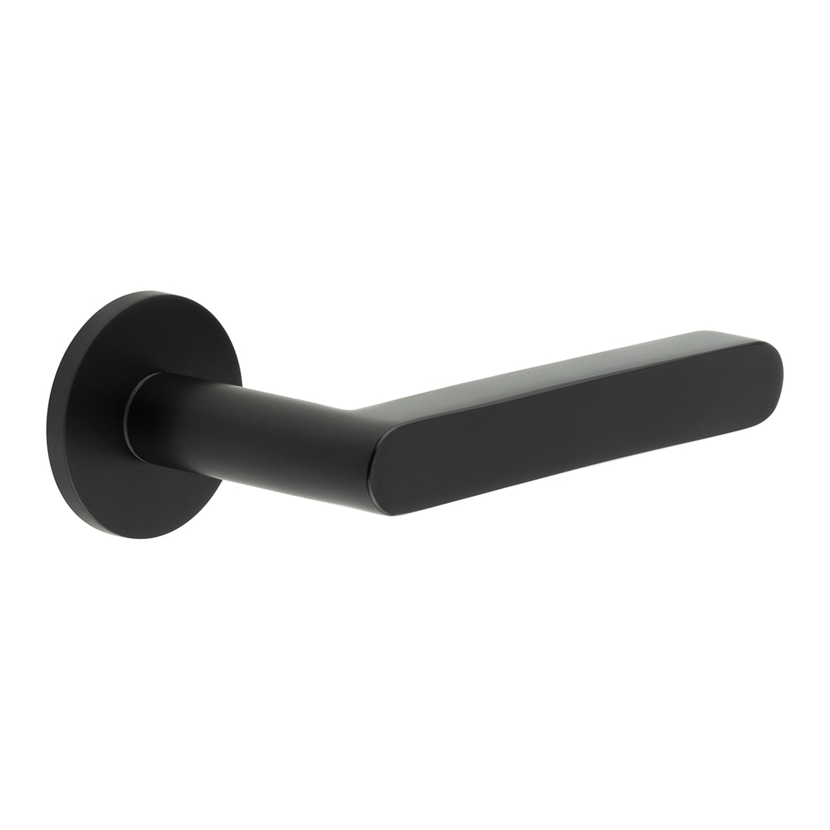 Black Sprung Fire Rated Door Handles on Round Rose - CR-101 Range