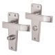 Satin Chrome Bathroom Door Handles - Deco Range - 153 x 50mm