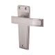 Satin Chrome Latch Door Handles - Deco Range - 153 x 50mm