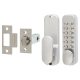 Easy Code Push Button Code Lock and Latch - Holdback Option - Silver Grey