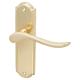 Polished Brass Scroll Latch Door Handles - Turin Range - 170 x 46mm