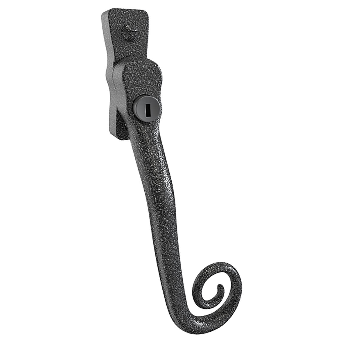 Heritage Monkey Tail Locking Espagnolette Casement Window Handle - Right Hand - Heritage Pewter