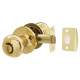 Polished Brass Bala Hotel Bathroom Mortice Door Knobset - 65mm Rose Diameter