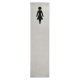 Finger Plate - Ladies Toilet Door Sign - 300 x 75mm - Satin Stainless Steel