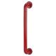Rouge Red Nylon D-Bar Door Pull Handle on Rose - Screw Fix - 600mm c/c