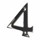 76mm Screw Fix Door Numeral - 4 - Black Nickel