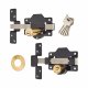 Locking Long Throw Gate Lock - 70mm Gate Thickness - 2 Keyholes - 316 Stainless Steel
