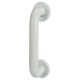 Diamond White Nylon D-Bar Door Pull Handle on Rose - Screw Fix - 300mm c/c