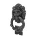Lion Door Knocker - Antique Black Iron - 152 x 90mm
