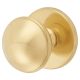 Polished Brass Round Centre Door Knob - 80mm Rose Diameter