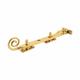 Open Curl Casement Window Stay - 8"/200mm Length - Polished Brass