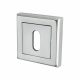 Square Escutcheon - 52 x 52mm - Keyhole - Polished Chrome