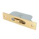 Square Axle Sash Window Pulley - 44mm Curved Metal Wheel - Satin Brass