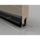 XRD Rain Deflector with Rubber Seal - 914mm Length - Inward/Outward Opening Doors - Black