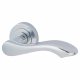 Polished Chrome Scroll Door Handles on Round Rose - Scarlett Range