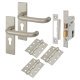 Satin Stainless Steel 19mm Return to Door Euro Lock Door Handles Pack