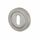 Escutcheon - 50mm Diameter - Keyhole - Satin Chrome