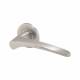 Satin Stainless Steel Door Handles on Round Rose - Swept 1 Range