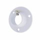 19mm Tube Hanging Rail End Socket with Locking Grub Screws - White - Pack of 2