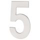 100mm Concealed Screw Fix Door Numeral - 5 - Polished Stainless Steel