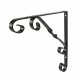 Ornamental Scroll Shelf Bracket - 250 x 245mm - Black