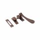 Victorian Mortice & Hook Plate Casement Window Fastener - Reversible - Antique Bronze