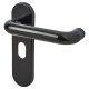 Ebony Black Nylon Steel Core Safety Oval Door Handles - 48.5mm c/c - Paris Range