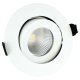 LED Lux Fire 9W Fire Rated 36° LED Dimmable Adjustable Downlight - 4000K - White