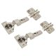 CLIP Top Soft Close Cabinet Hinge Pack with 0mm Mounting Plates - 110° - Half Overlay - Pair
