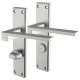 Brass Satin Chrome Bathroom Door Handles - Equi Range - 180 x 40mm