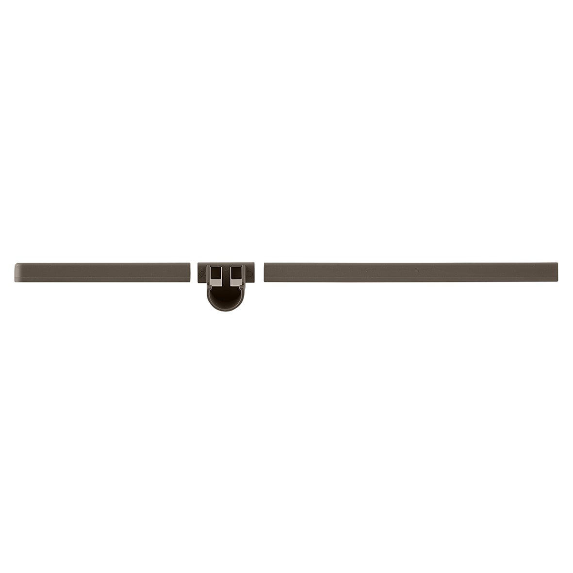 Top Track System - Click In Bracket Trim Cover & Rail Holder - 320mm Length - Right - Graphite