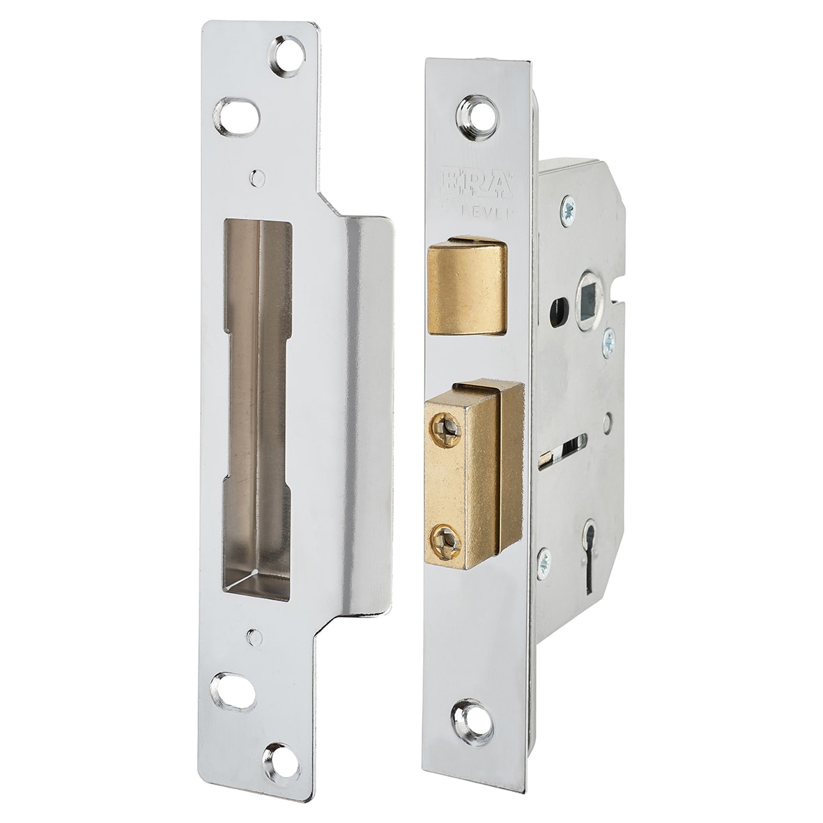 Viscount Bolt Through 5 Lever Sashlock - 64mm Case - 44mm Backset - Polished Chrome