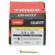 Velocity Pozi Countersunk Wood Screws - 3.5 x 35mm - Yellow Zinc - Pack of 200