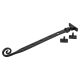 Curly Tail Casement Window Stay - 12"/300mm Length - Antique Black Iron
