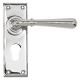 Polished Chrome Euro Lock Door Handles - Newbury Range - 152 x 50mm