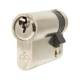 1 Star 6 Pin Kitemarked 45mm Euro Single Cylinder - 35 + 10mm - Pol Nickel - Keyed to Differ