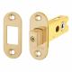 5mm Bolt Through Tubular Bathroom Deadbolt - 76mm Case - 57mm Backset - Radius - PVD Brass