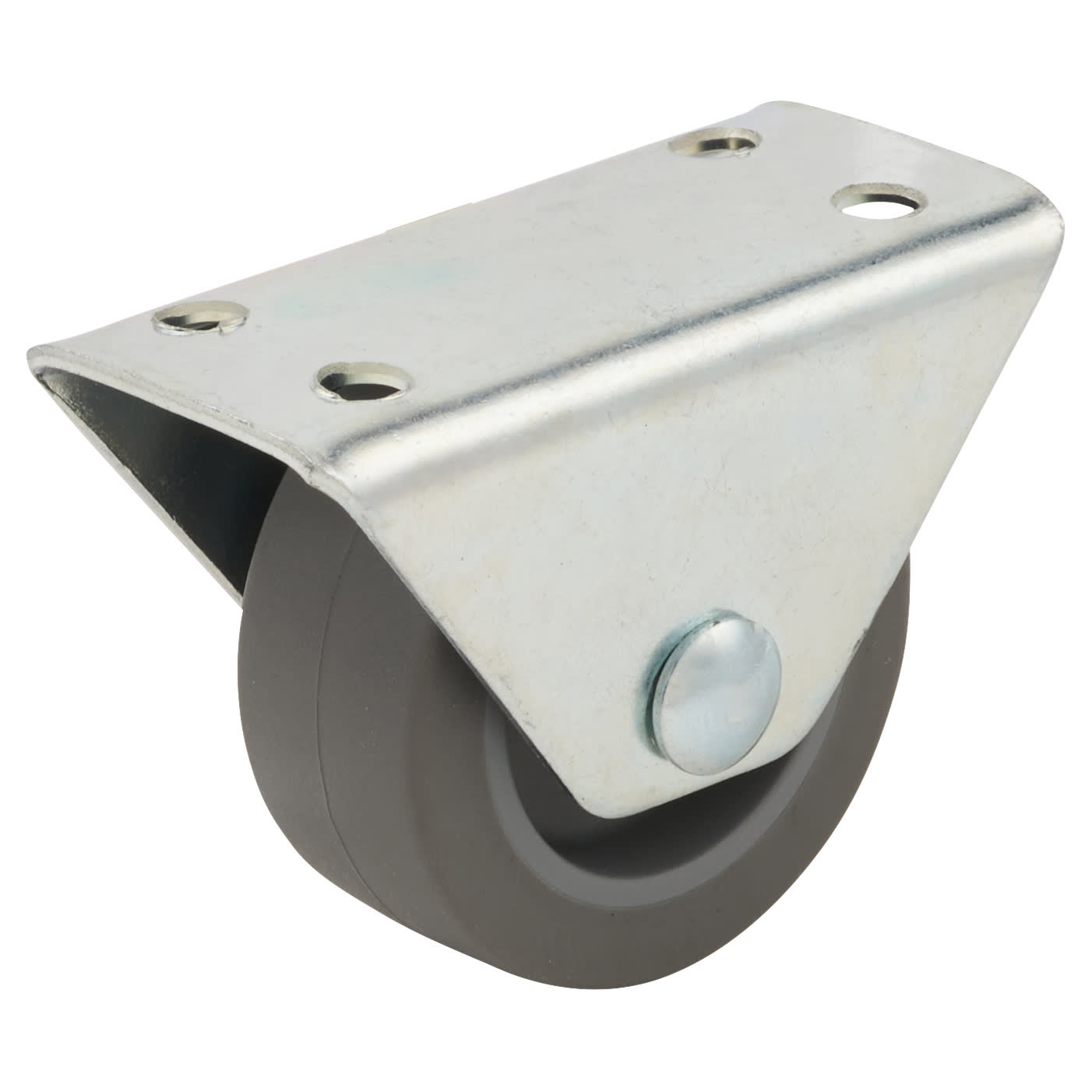 Furniture Castor - Fixed - Top Mount - 20kg Max Weight - 40mm Diameter - Grey